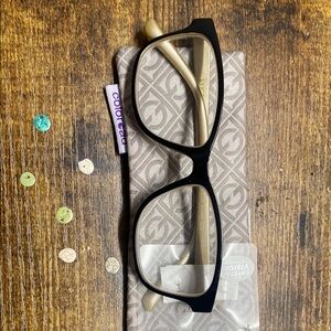 Black and Tan Glasses with Case